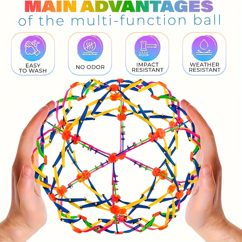 inflatable ball rainbow yoga adhd fidget toy for adults expandable breathing sphere   halloween christmas gifts   fun details 2