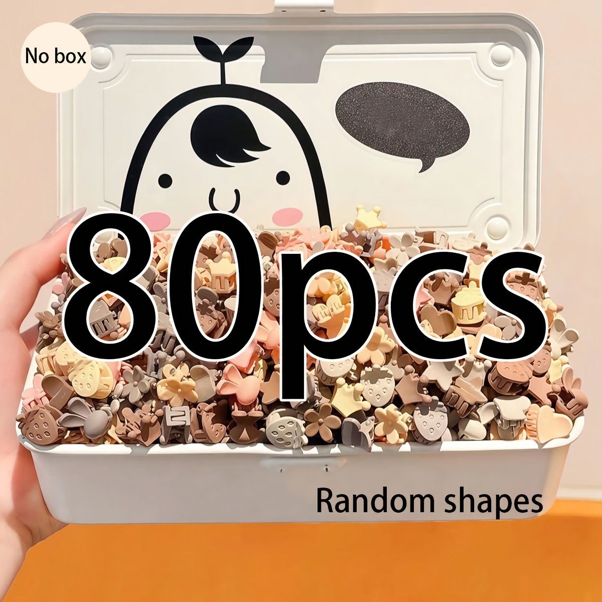 TEMU 40/80pcs - Nouveau Set de Mini Pinces à Cheveux Couleur Lait Café, Aléatoires, Multiples Styles pour une Combinaison Libre, Idéal pour des