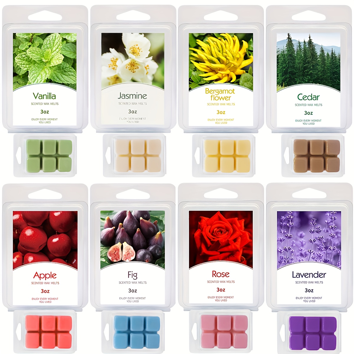 

Rose Scented Wax Melts For Home Decor - Hand- Natural Soy Wax Cubes, & Gifts