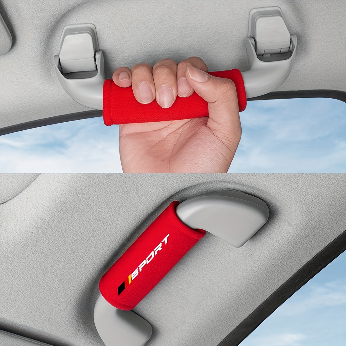 TEMU 2pcs Fluff Car Roof Door Handle Protector Car Armrest Cover For   For   For For Vw For