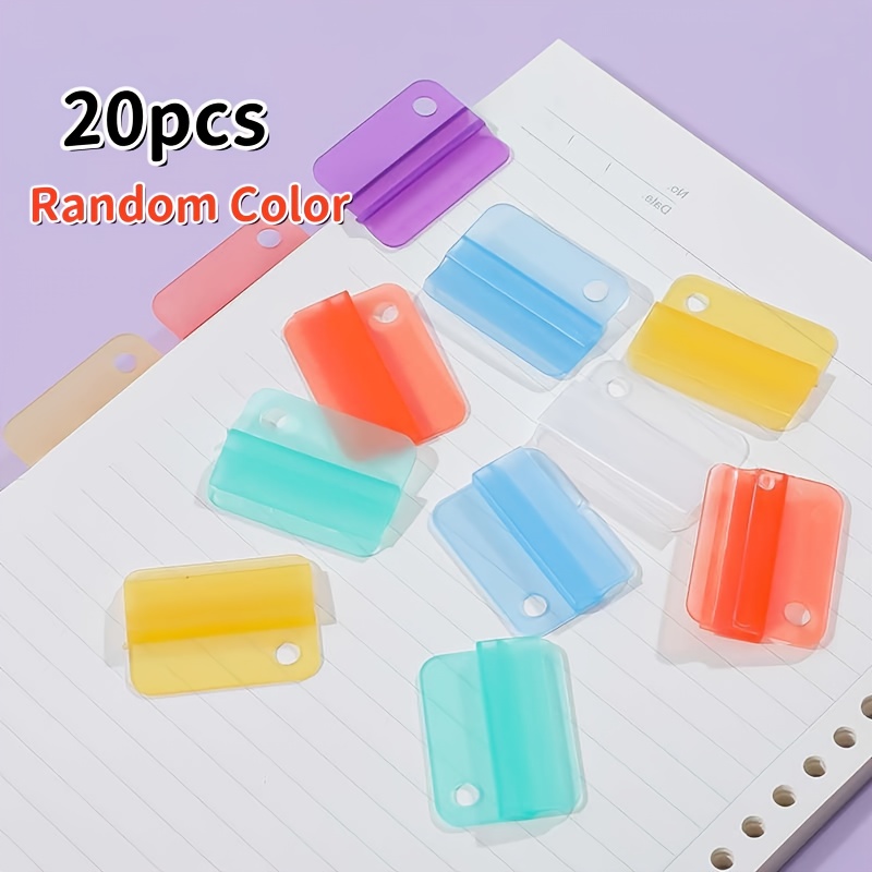 20pcs Index Tabs, Multi-functional File Classification Bookmarks, Office And Study Classification Markers, Detachable And Reusable, Essential Student Stationery,random Style