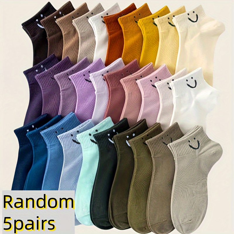 

5/10/20 Pairs Of Fashionable, Trendy, Comfortable, Breathable Women's Socks In Multiple Colors