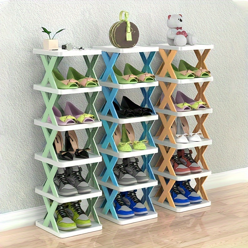 

1pc Simple Multi-layer Shoe Rack, Multi-layer Space-saving Folding Shoe Rack, Household Living Room Dormitory Bedroom Storage Shoe Cabinet, Storage Tool