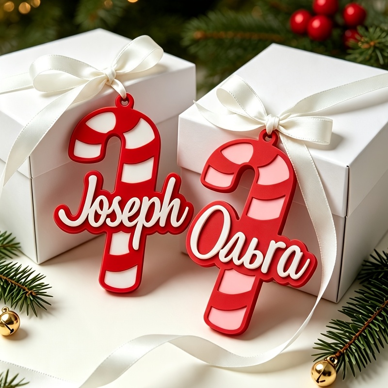 TEMU Personalized Christmas Ornaments, Customizable Acrylic Christmas Tree Hanging Decorations With Exclusive Names, Custom Name Christmas Decoration