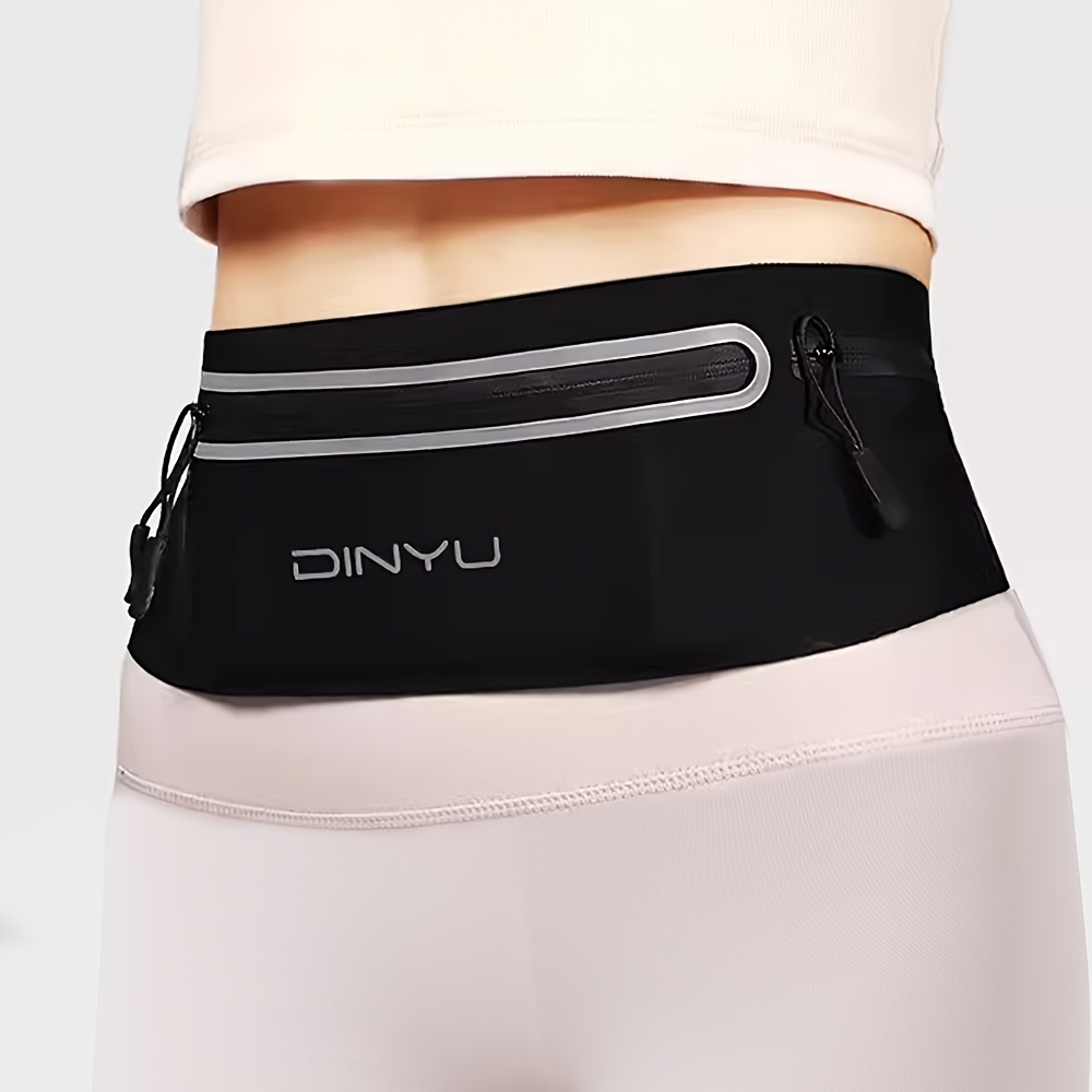 TEMU Unisex High Elastic Ultra Thin Invisible Waist Bag With 3 Separate Pockets Fits 7.5 Inch Phone, Close-fitting Lightweight Mini Crossbody Phone