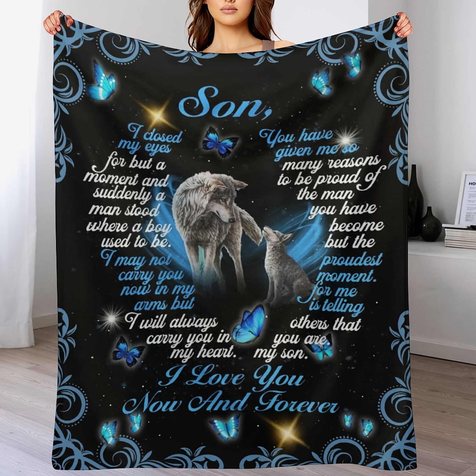 

Blanket , Son, I You, , & For , Bed, , Camping & For Christmas, Halloween, Any , 1pc