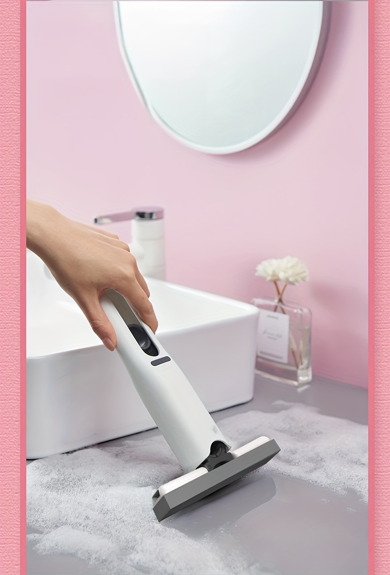 Handheld Multifunctional Cleaner, Equipped with Replaceable Mop Heads And a Hook. The Rotating Mop Head Allows for Easy And Forceful Cleaning of Gaps And Corners in Sinks, Pet Urine, And Desktop Debris. A Portable Marine Cleaning Mop/Tool.