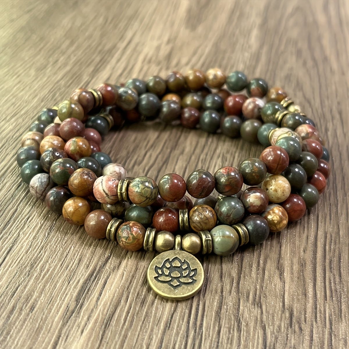 Vintage Bohemian Mala Bead Bracelet