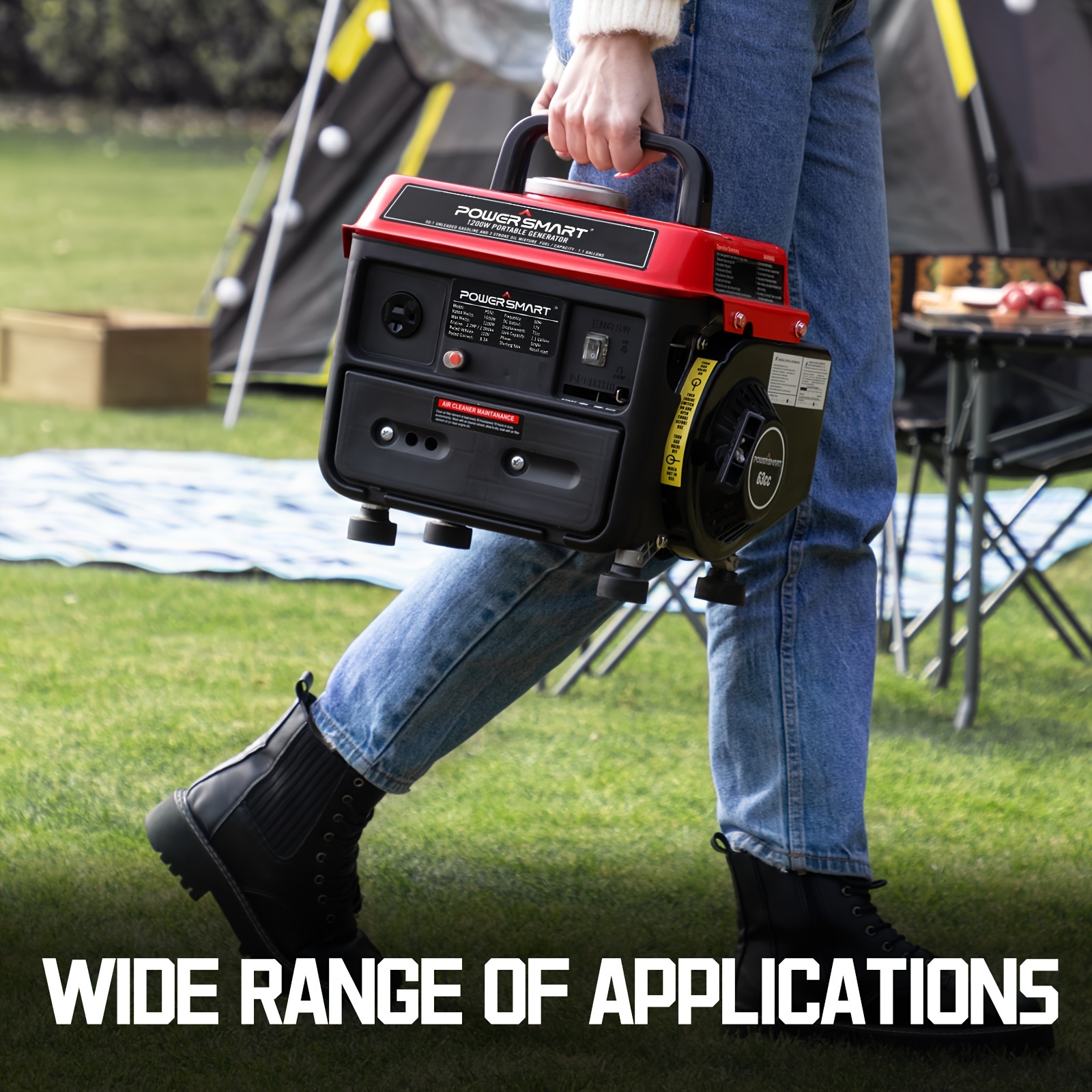 1200w portable 2 generator for camping job sites small generator for outdoors details 2