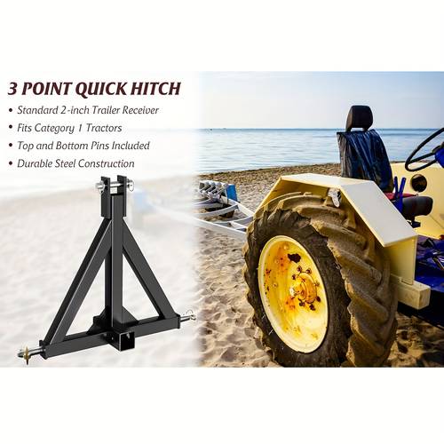 3 point 2 receiver trailer hitch compatible with tractors heavy duty tractor hitch adapter for tractor tow black