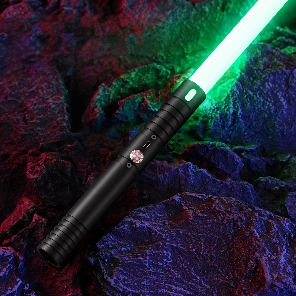 TEMU 20-color Rgb Led Light Sword, In 1 Or 2pcs Configuration, 2-in-1 Light Sword With Connector, Features Effects And 3 Flashing , Aluminum Alloy ,