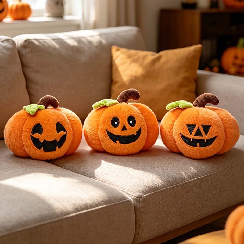 Adorable Halloween Pumpkin Plush Toy for Home Decor