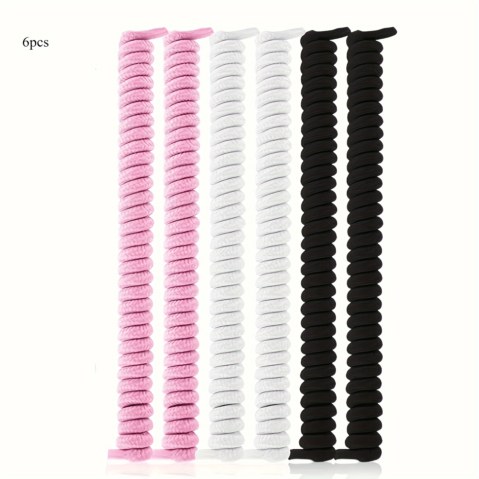 E-shop 6 Stück elastische Schnürsenkel für Sneaker, ohne Binden, lockere Schnürsenkel ohne Binden, Anti-Fall Sportliche flache Schnürsenkel ohne Binden