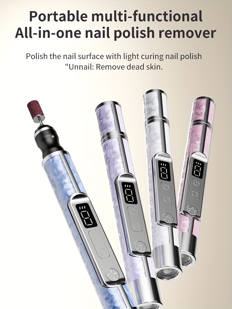 new lcd display electric nail drill and nail lamp 2 in 1 grinding polishing curing tool portable electric nail file and nail care tool set perfect gift for christmas new years and valentines day Product details 1