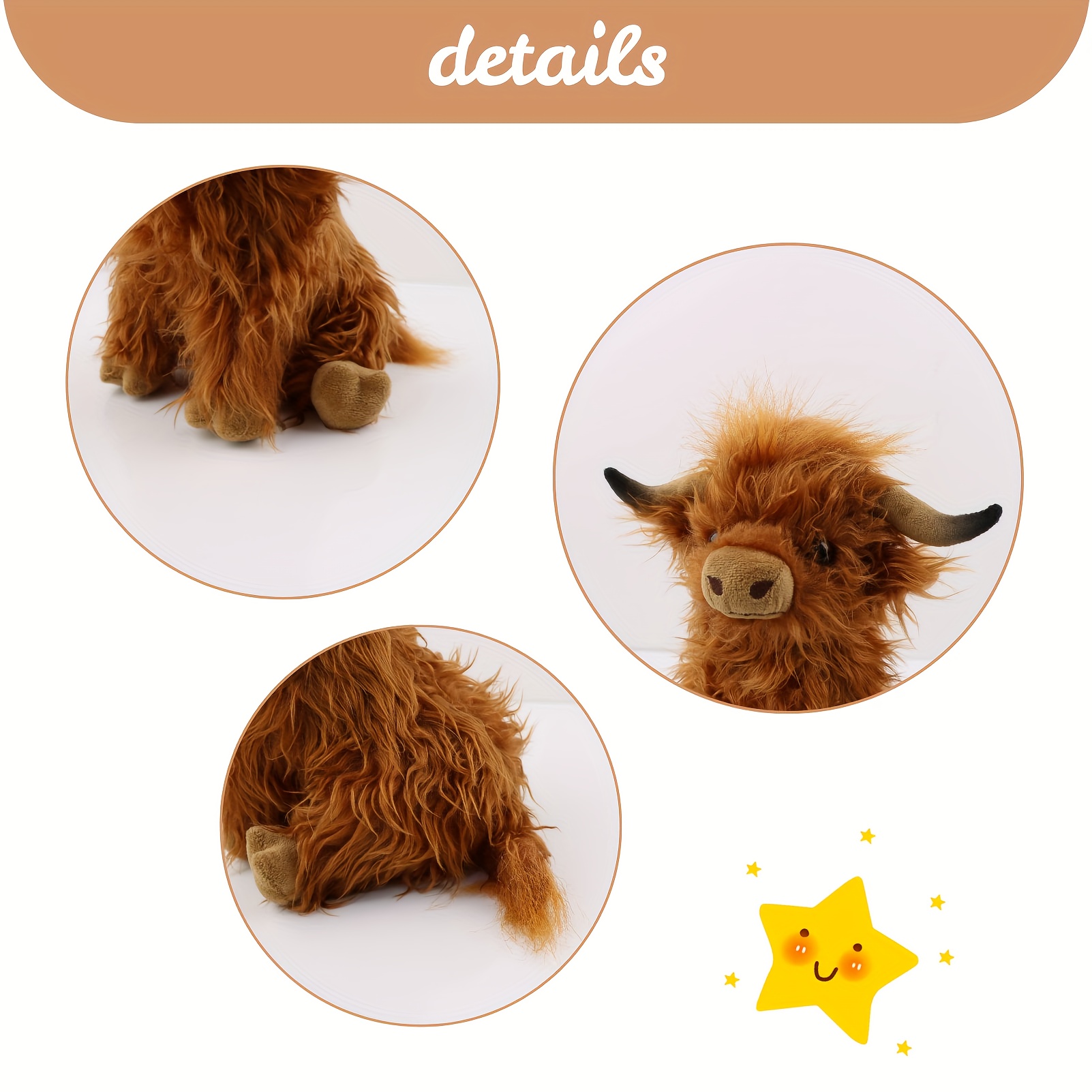 Highland Cow Plush Toy Soft Stuffed Doll Cute Highland - Temu Poland