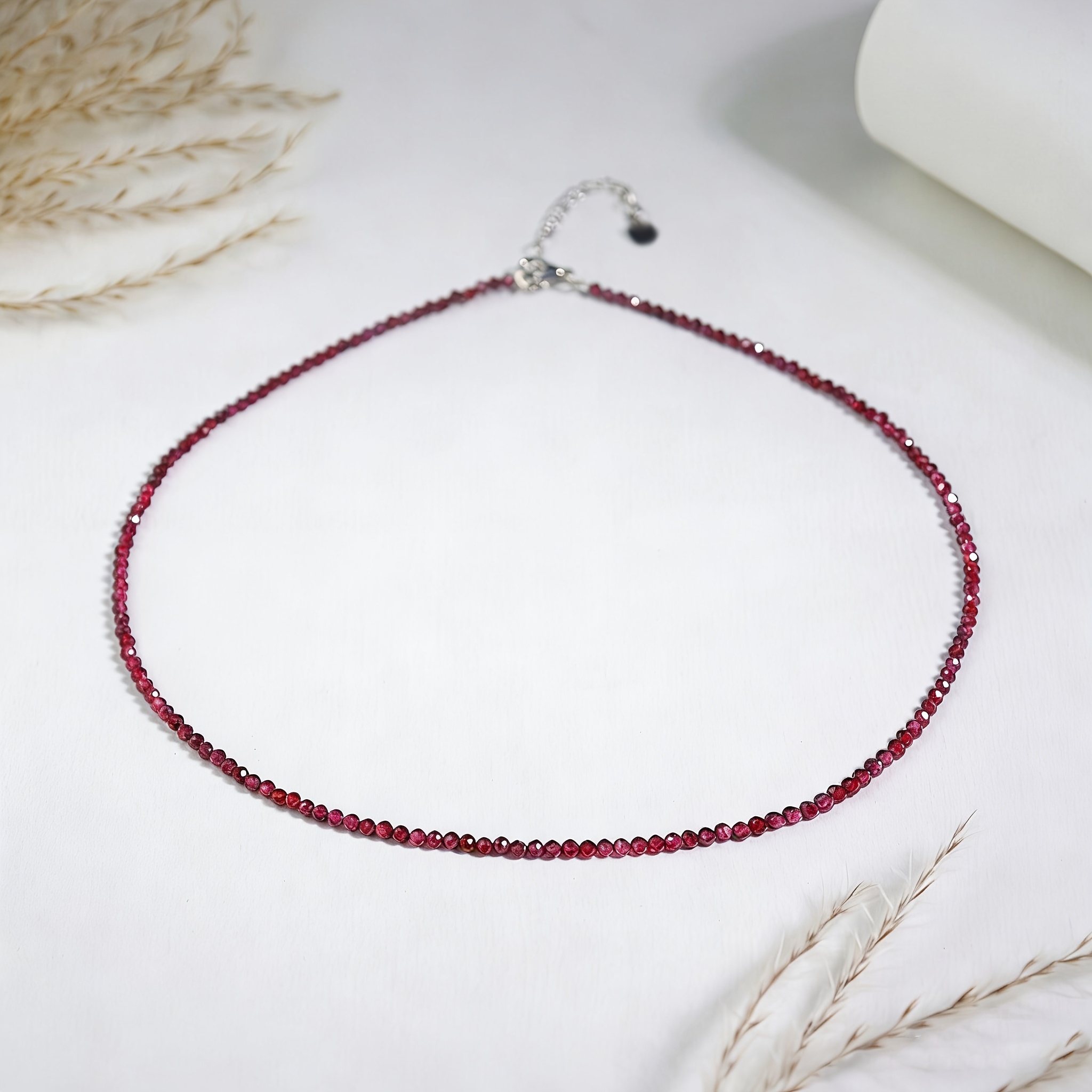 TEMU Un collar de cuentas de facetado de 2 mm, elegante y lujoso, que natal del mes de , simbolizando y . Es ajustable y adecuado para el uso diario