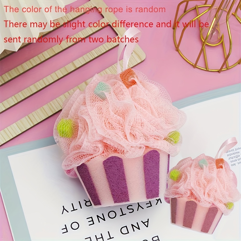 Cupcake Bath Ball - Soft Mesh 3D Bubble Sponge