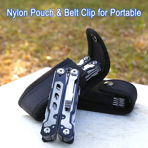 item picture folding pliers with built in scissors saw ruler and file 1 9mm flathead screwdriver bit suitable instruments with a nylon pouch for car and outdoor use