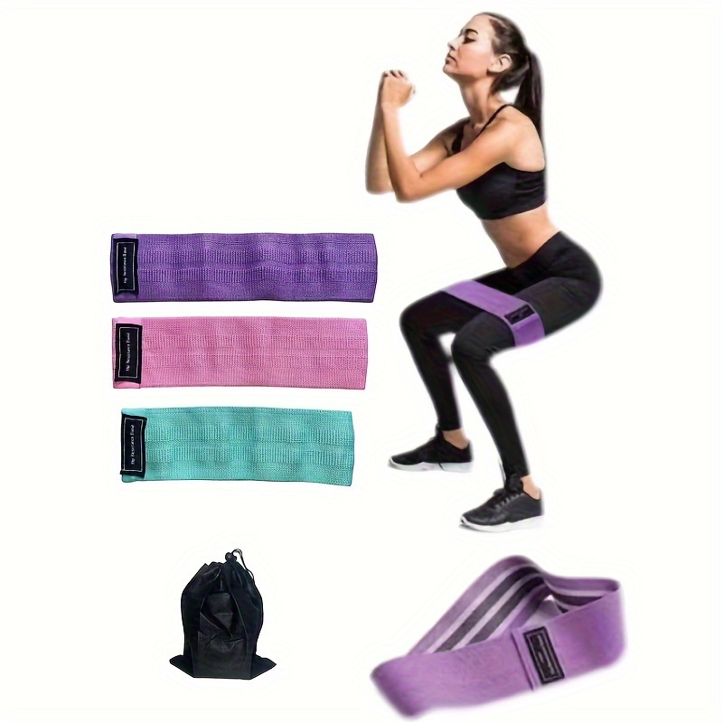 

3pcs/set Elastic Squat , Fitness Tension Bands, For Hip Lifting, Yoga Stretching, Body Shaping