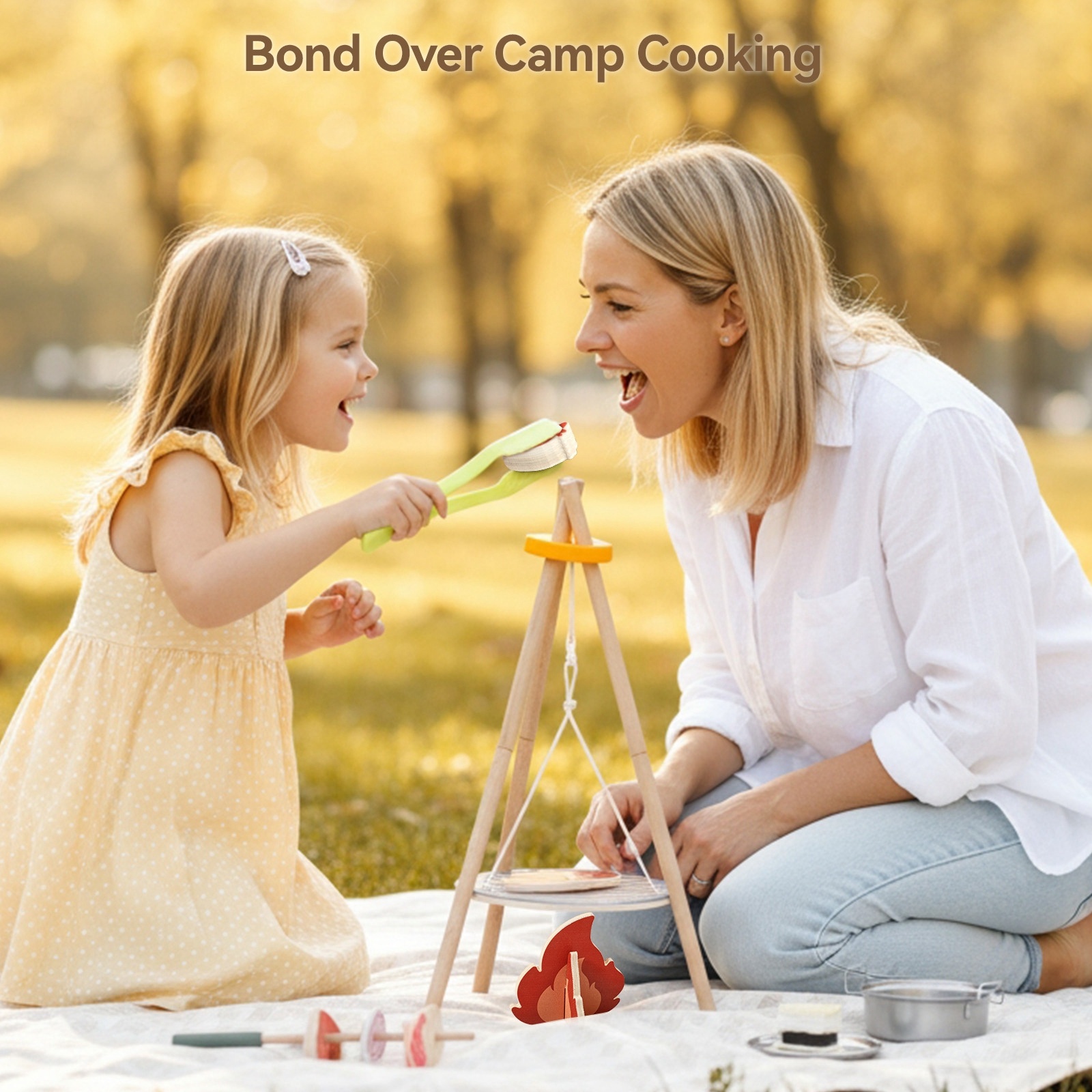 Wooden Kitchen Playset for Children