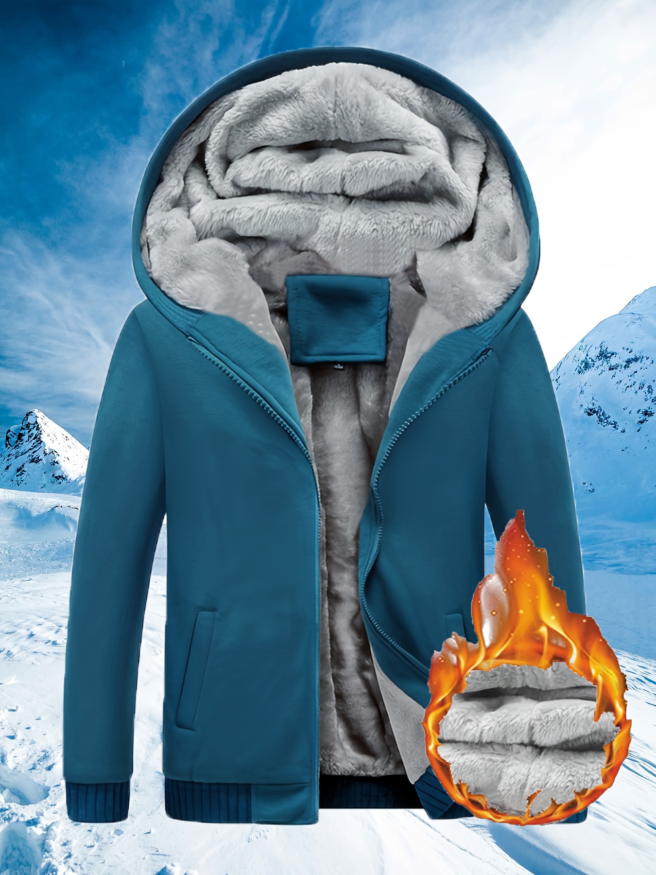 winter warm casual sweatshirt jacket thickened fleece zipper up jacket for outdoor sports womens clothing