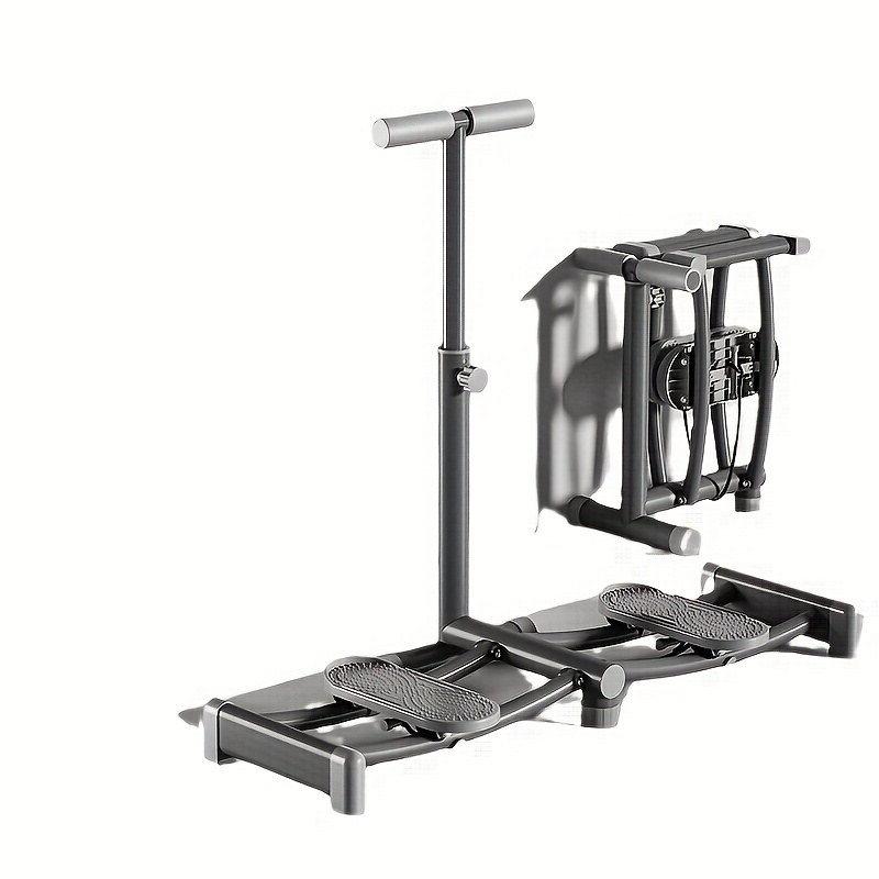 PERFCARE Foldable Leg-Shaping Ski Trainer with Adjustable Handrail Height - Full-Body Workout Machine for Thigh & Inner-Leg Muscle Training, Calves, Waist & Hip-Width Improvement, Space-Saving Home Gym Equipment, Sleek Fitness Gear