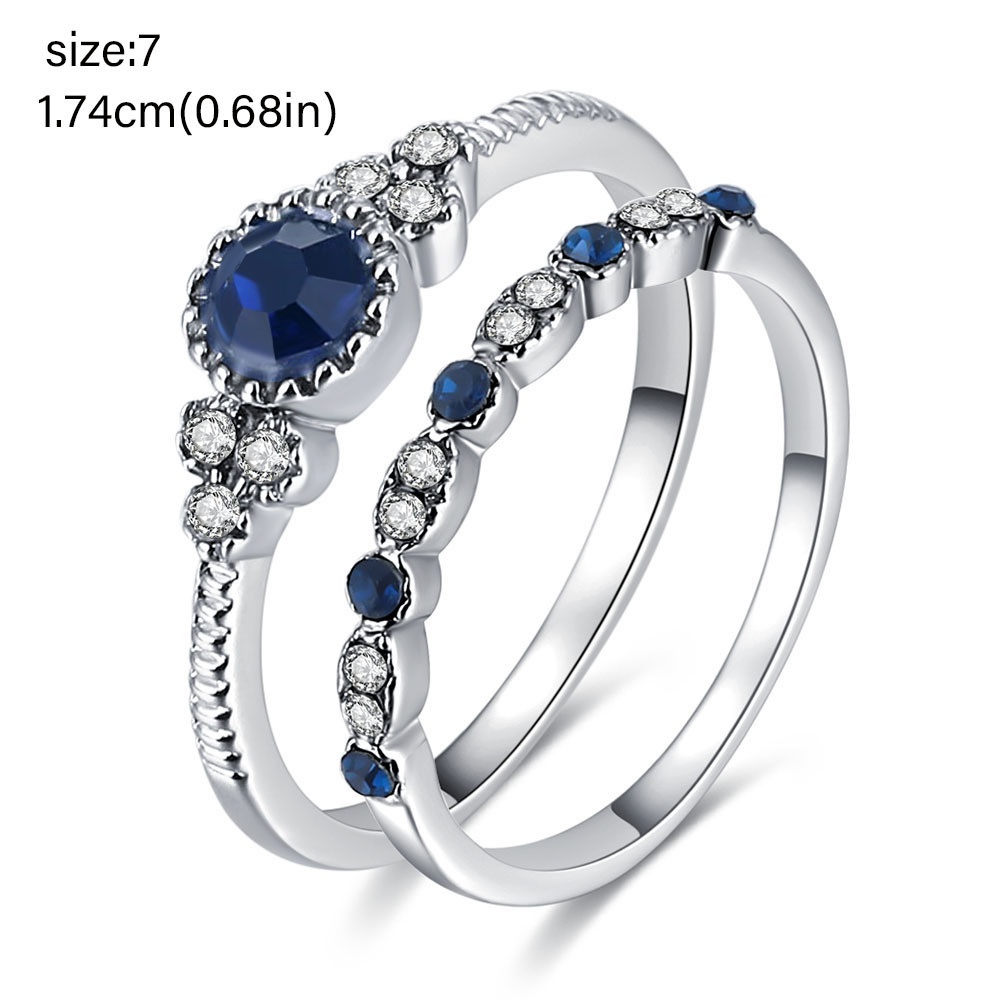 2pc Set of Artificial Crystal Rings — Versatile Gift for Women