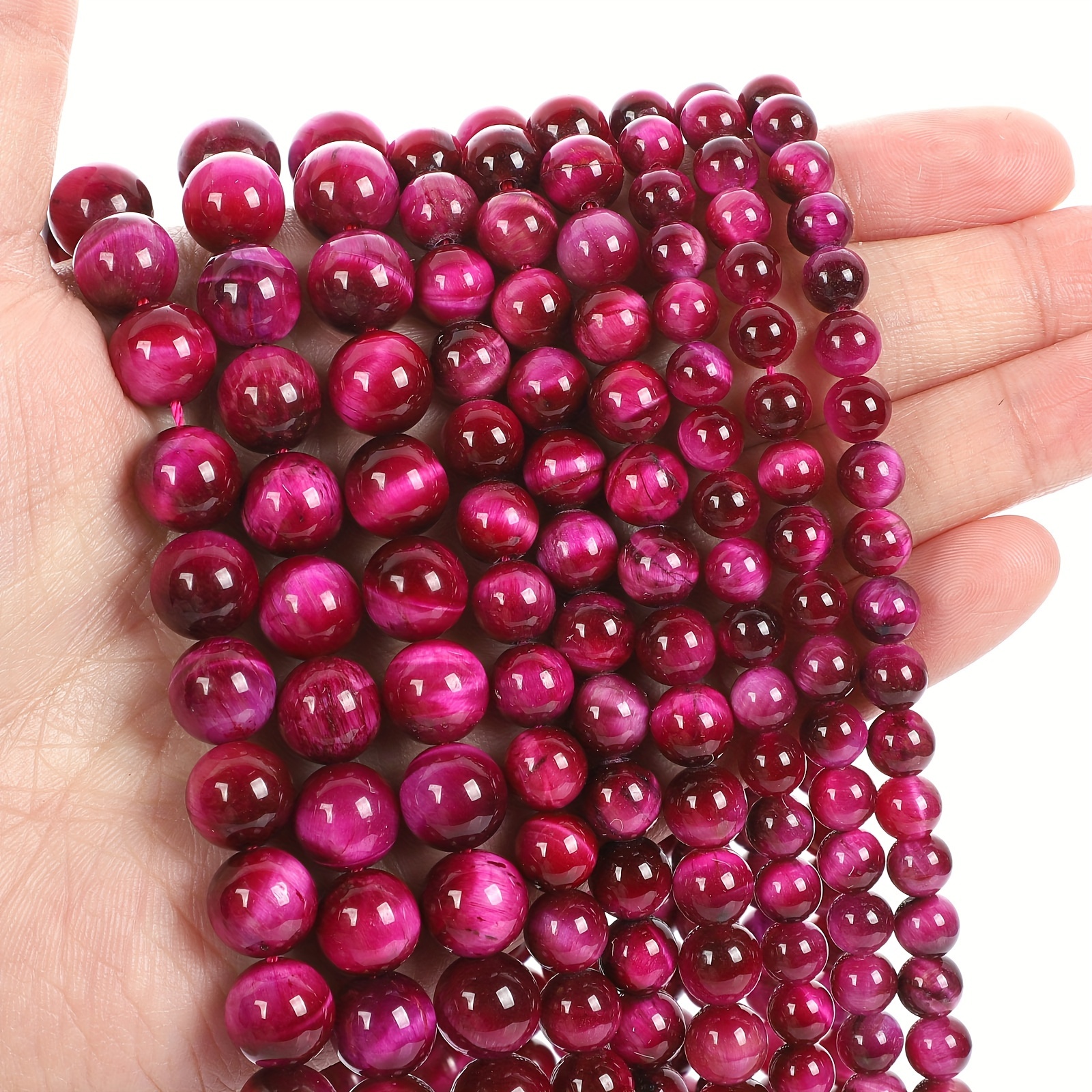 

7a Quality Natural Tiger Round Loose Beads For Jewelry Making Diy Charm Bracelet 4-10mm