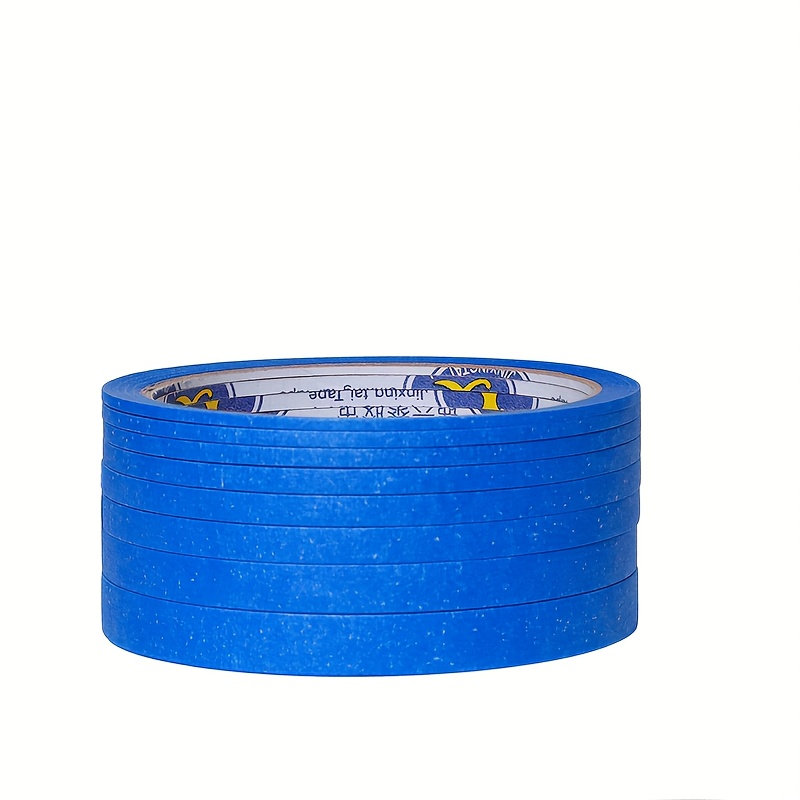 Image of Blue Masking Tape Set - 2mm To 10mm X 25m, Multi-functional Adhesive Tapes For Nail Art, Painting, Spraying, Fashion Garment Design, Pattern Making And Craft Projects
