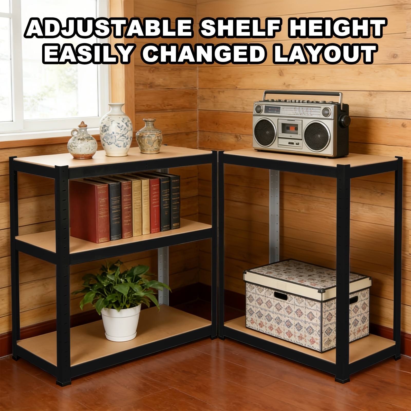 TEMU Heavy-duty 5-tier Metal Storage Shelf, 180×90×40cm Utility Organizer Rack For Warehouse, Garage, Kitchen, Shop, Study, Utility Racks