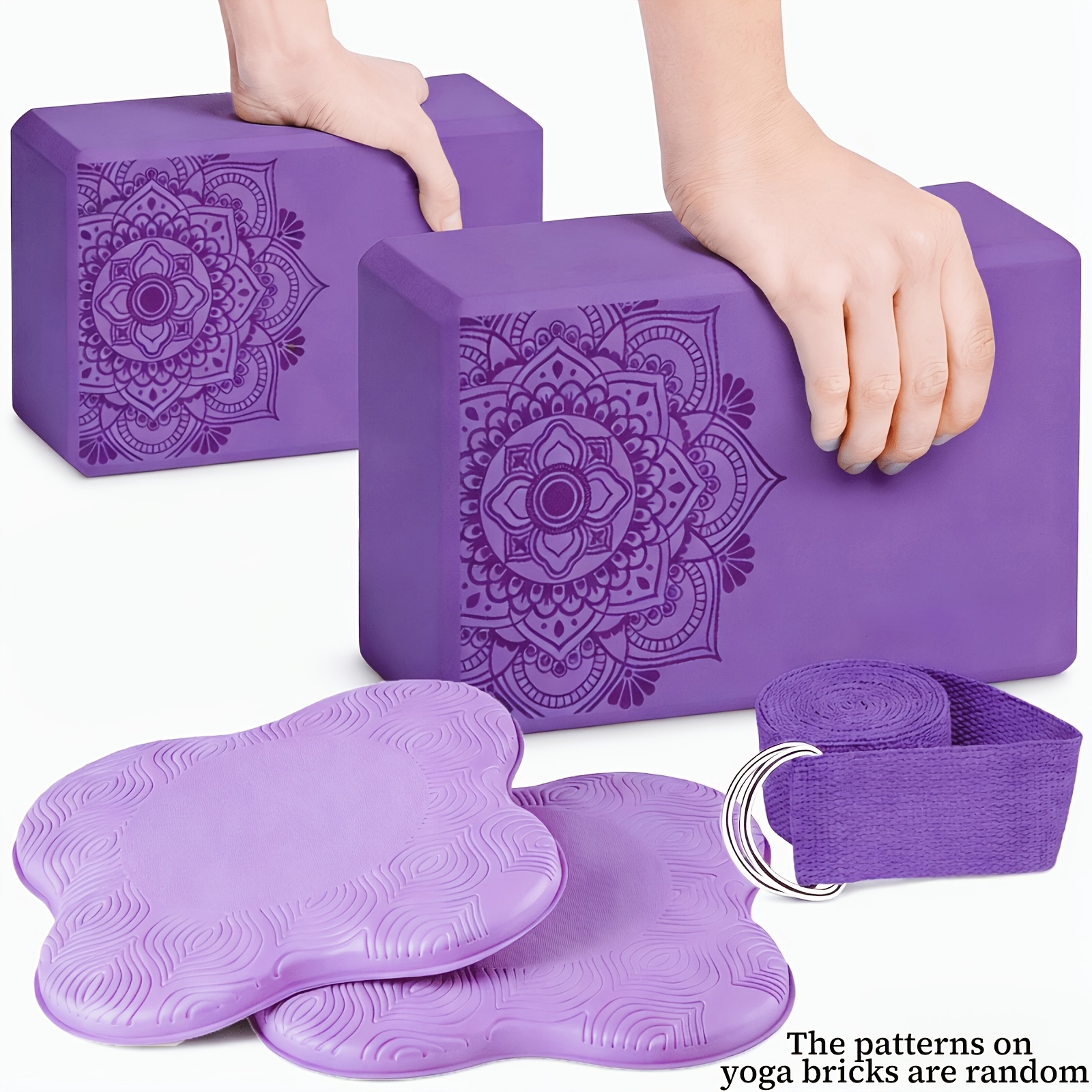 Set of 2 Ergonomic Yoga Blocks for Comfort & Support