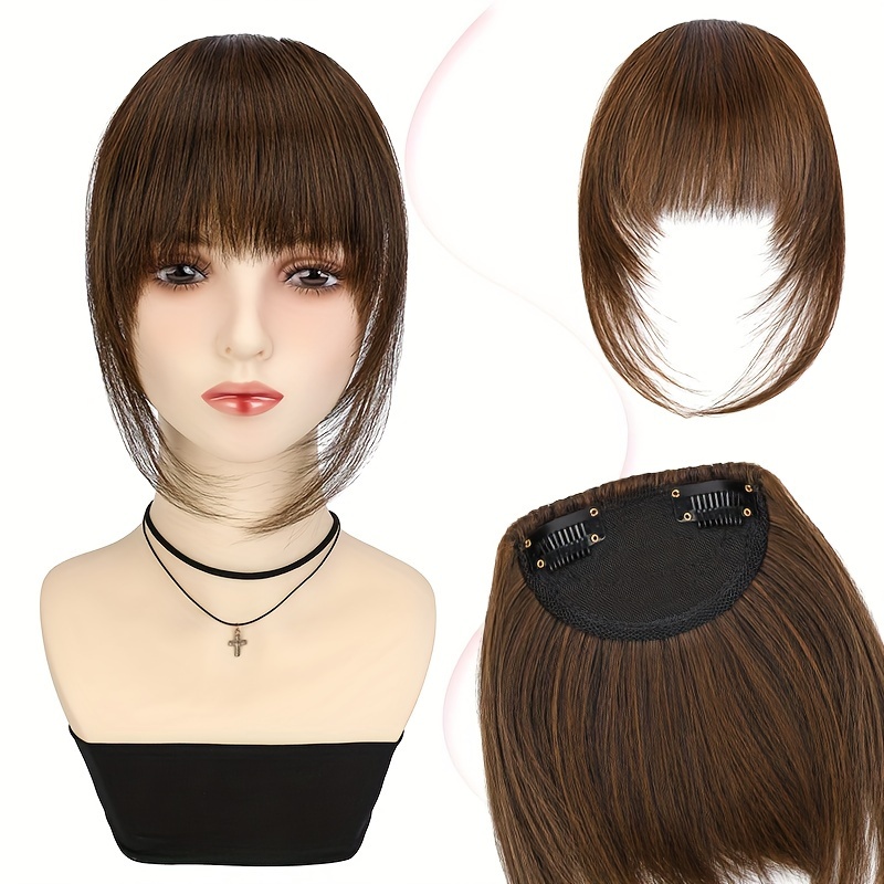 synthetic wig with 12 inch bangs on   suitable for daily   ladies details 10