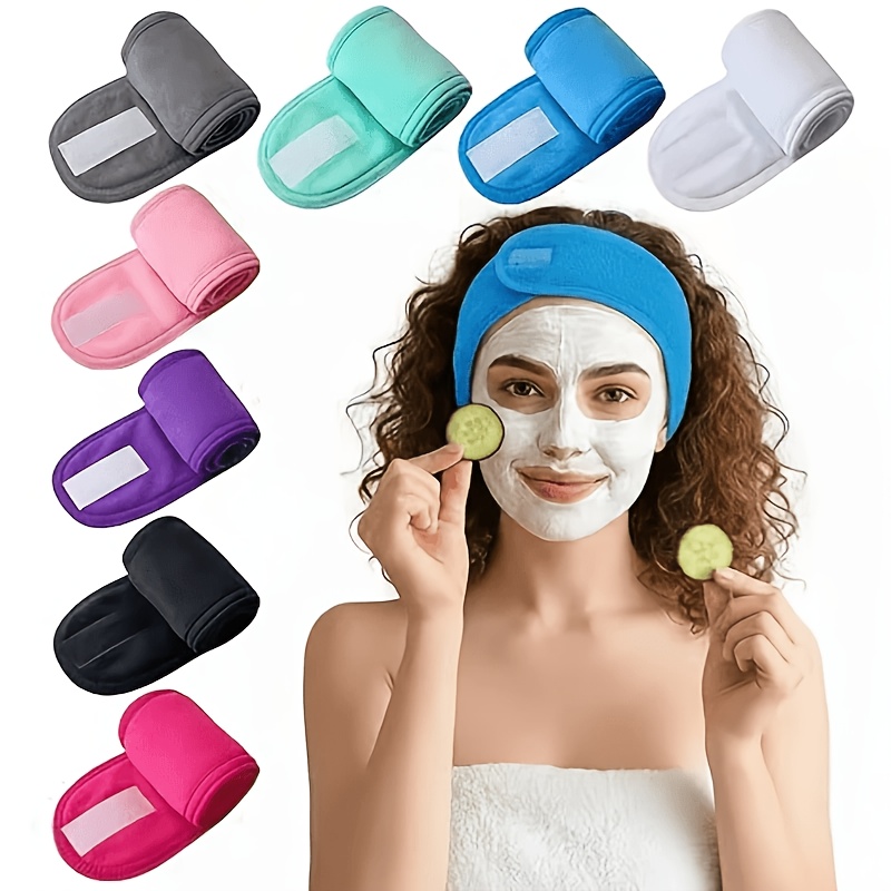 womens   for face washing and makeup removal daily decorative headband adjustable solid color headband sports hair tie