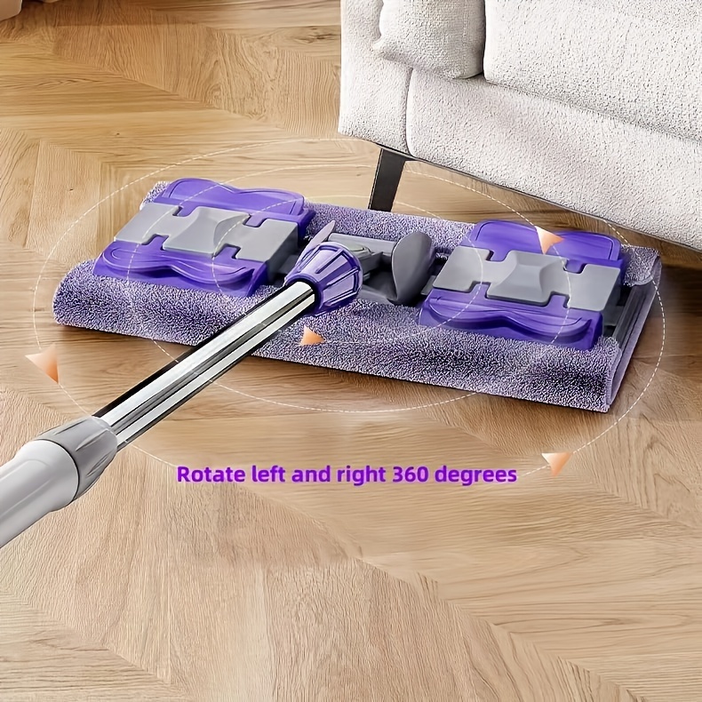   rated and fast delivery extra large flat mop set with 2 reusable pads stainless steel suitable for bedroom   room and wall cleaning details 4