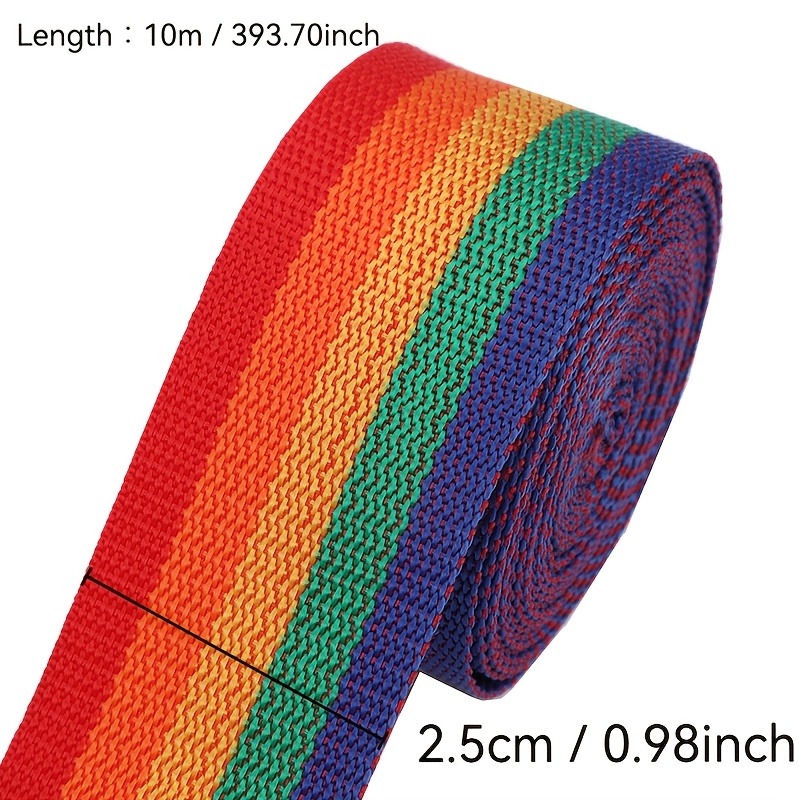 rainbow polypropylene woven belt multifunctional diy luggage