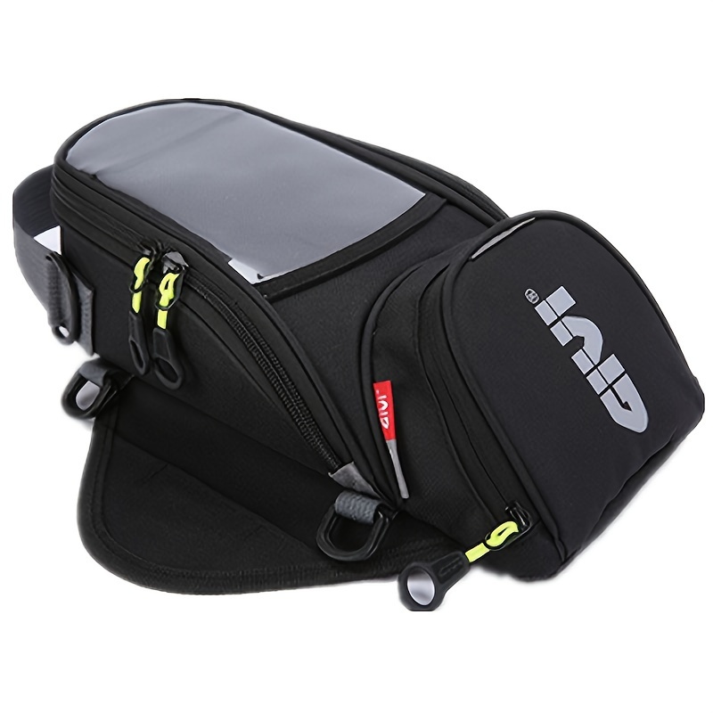 TEMU Adjustable Black Nylon Motorcycle Tank With Built-in Navigation - For Your