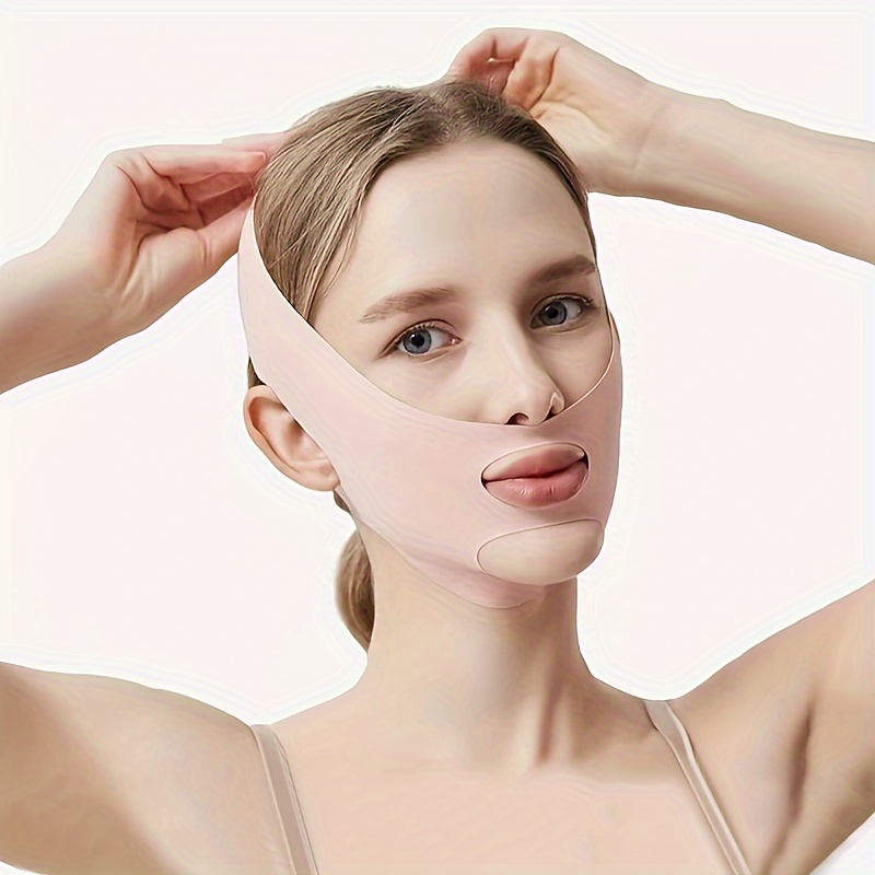 

1pc V-line Face Shaping Belt - Quick Lift & Firming Facial Mask For Slimmer Jawline, Day & Night Use Facelifting Strap