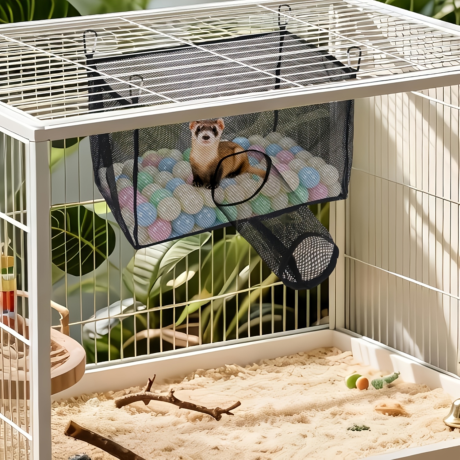 Comfortable Small Pet Cage Hammock with Tunnel