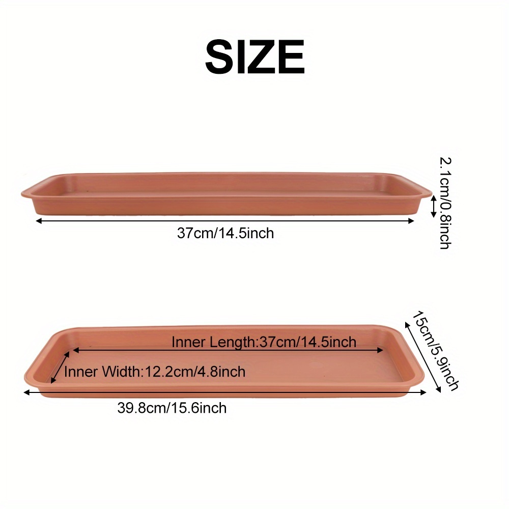 4 8 12pcs 15 7x5 9 inch large plastic plant drip trays - Temu