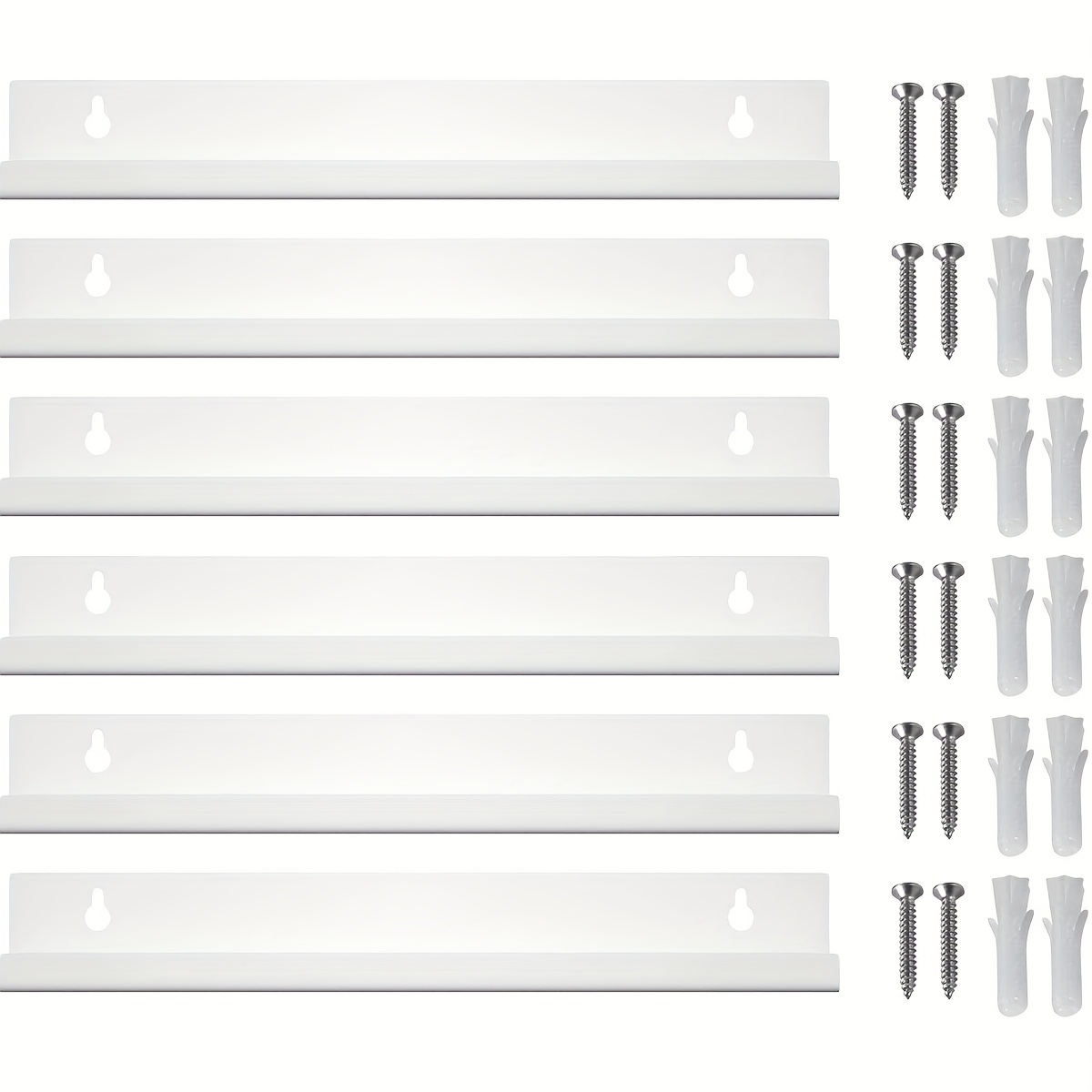 TEMU 6pcs /clear Acrylic Vinyl Record Wall Shelves - Display & Organize Lps/cds | Space Saving Storage For Music Room, Home Office | Scratchproof