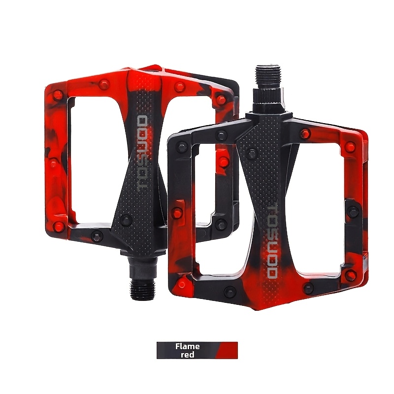 Image of Tosuod Mountain Bearing Pedals, Plastic With Dual Steel Bearings, Camouflage Ball Bearing Pedals For Commuter Bikes