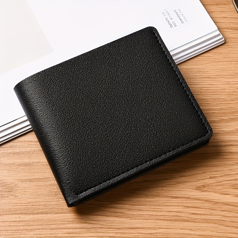 Slim Men'S Compact Wallet - Super Slim, Lightweight Featuring Card Slots & ID Compartment, Faux Leather
