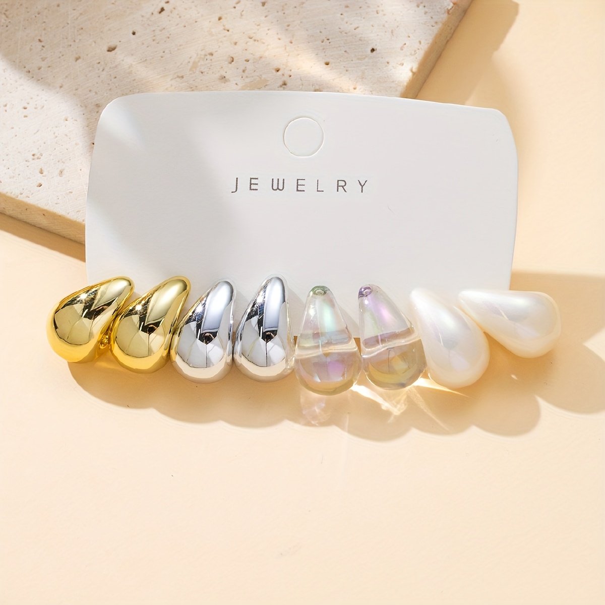 12pcs Boho Dopamine Teardrop Earrings Set Lightweight