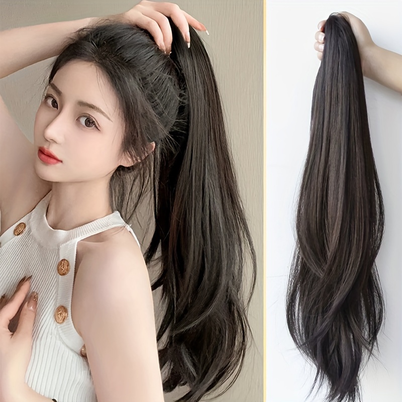 

Synthetic Ponytail Wig 60cm On Tail Wig Long Straight Hairpiece