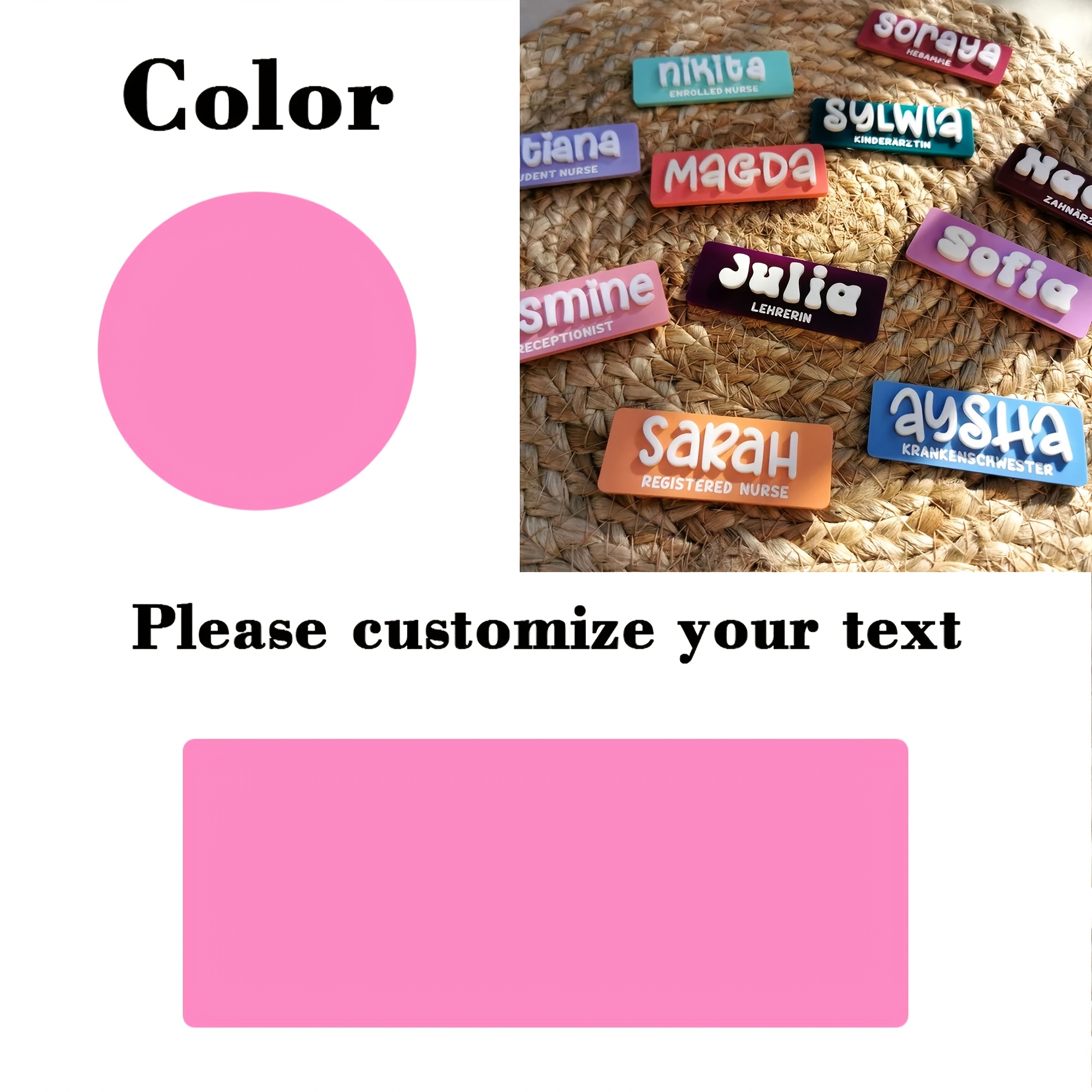 TEMU Custom Personalised Name Badges | Name Badges | Educators | Nursing | Doctors | Teachers | Dentists | Midwives | Trainees | Cafes | Restaurants,