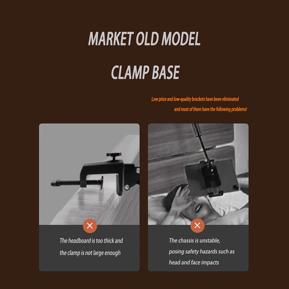 Robotic Arm, Mobile Phone Tablet Holder, Newly Upgraded Pro Model, ABS Carbon Steel, Supports 360° Rotation 180° Folding, Easy to Install, Suitable for Most Mobile Phones and Tablets