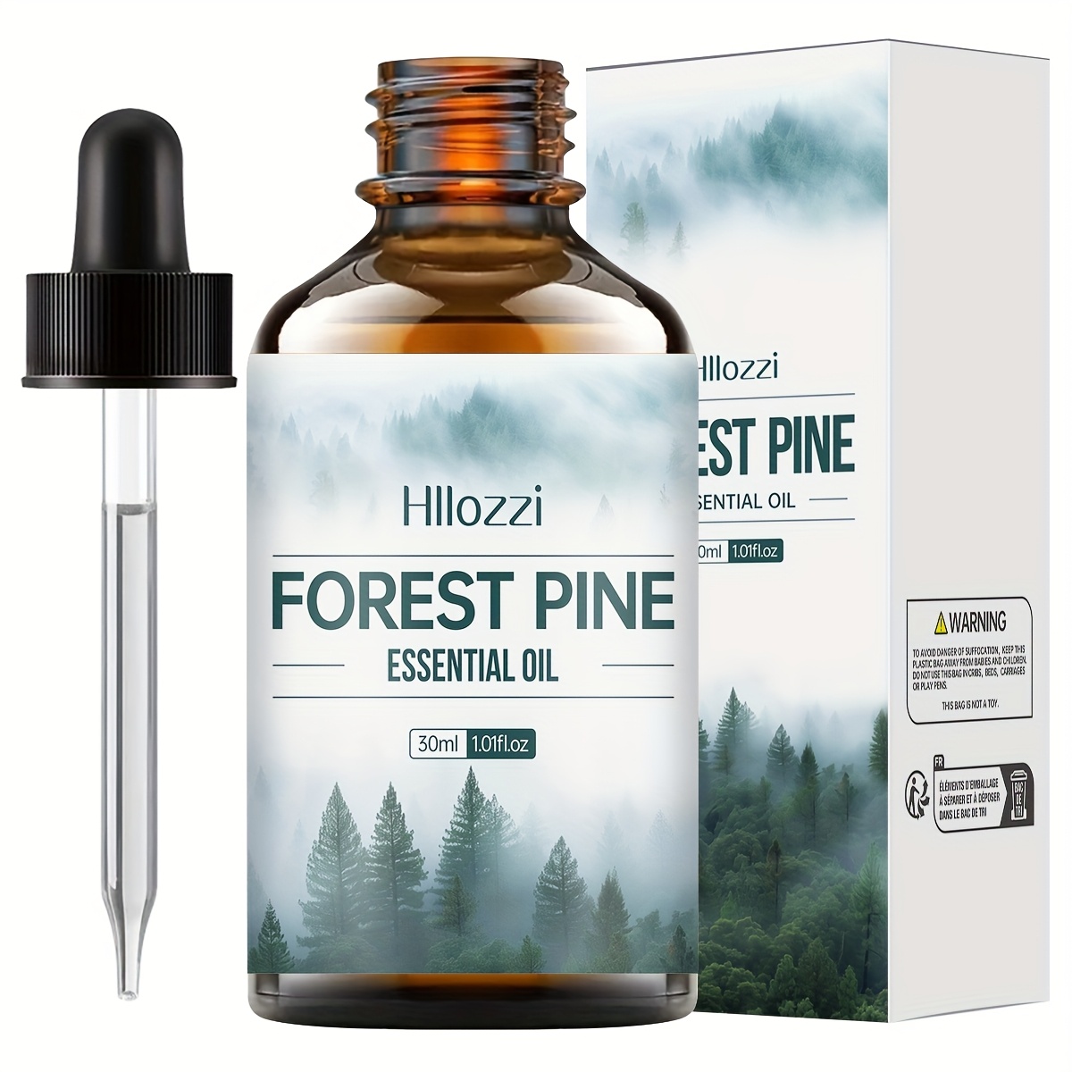 Image of Essential Oil, 30ml/1.01fl.oz, Fresh Evergreen Scent Moisturizing Oil For Hair, Face And Body Care, Suitable For Bath Routine And Care, Lightweight Texture, Long-lasting Fragrance, Suitable For Types