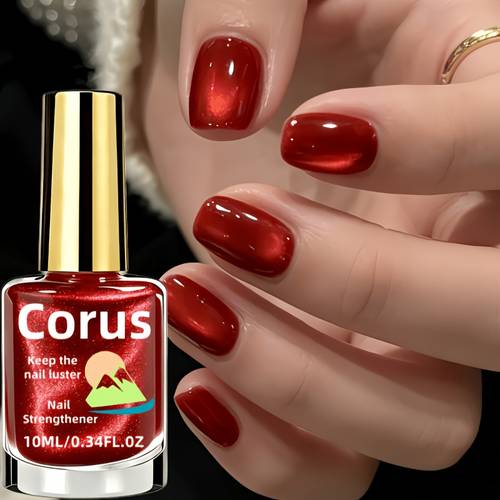 ruby red glass beads nail strengthening oil natural quick dry no baking smooth application and long lasting high gloss nails reduced splitting ruby red glass bead nail polish 10ml and non irritating