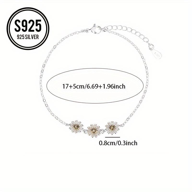 925 Hypoallergenic Little Daisy Bracelet