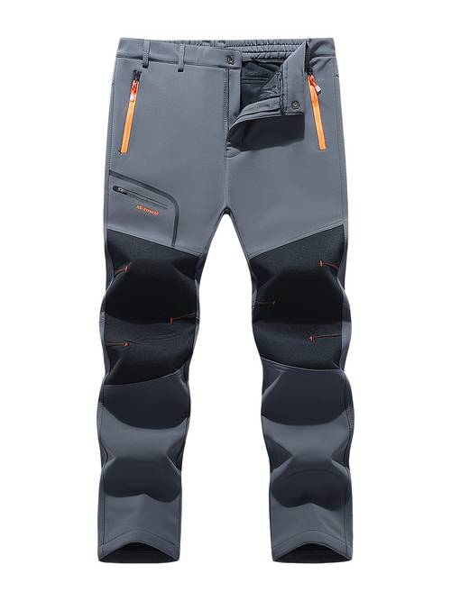 mens fleece lined trousers mens warm pants with windproof lining adjustable waistband multiple pockets thickened for autumn cold resistant softshell hiking and skiing pants modern sportswear